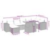 vidaXL 8-tlg. Garten-Sofagarnitur mit Kissen Grau Poly Rattan