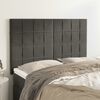 vidaXL Kopfteil Dunkelgrau 144 x 5 x 118/128 cm Samt