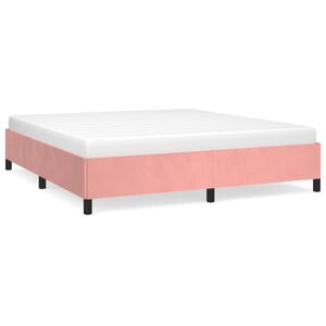 vidaXL Bettgestell Rosa 160x200 cm Samt