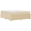 vidaXL Bettrahmen mit Matratze Creme 180 x 200 cm Stoff