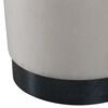 Venture Home Hocker Benji 35x35x42,5 cm Samt Beige und Schwarz