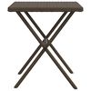 vidaXL Sonnenliegen 2 Stk. mit Tisch Braun Poly Rattan