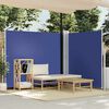 vidaXL Ausziehbare Seitenmarkise Blau 160 x 600 cm