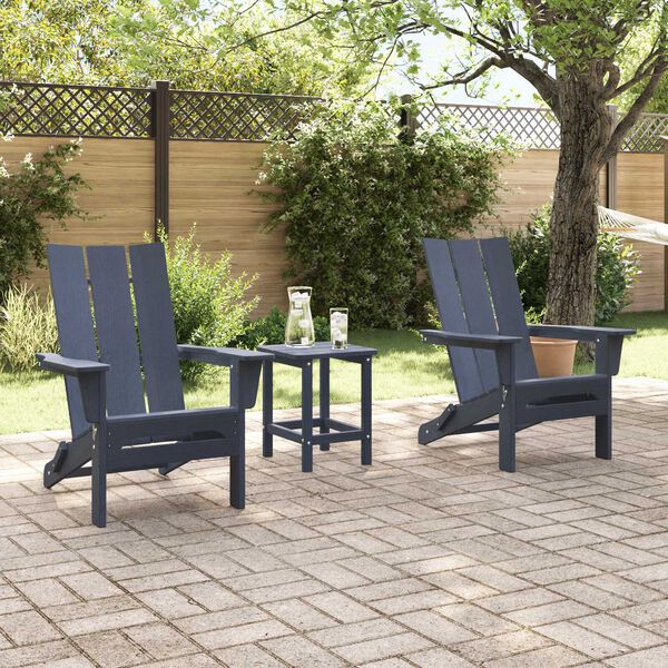 vidaXL Gartenstuhl 3 pcs Marineblau 80,5 x 74,5 x 92 cm Polyethylen