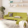 vidaXL Schlafsofa 2-Sitzer mit Fu&szlig;hocker Gr&uuml;n Stoff