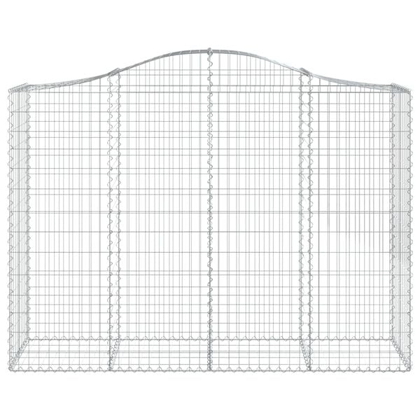 vidaXL Gabionen mit Hochbogen 8 Stk. 200x50x140/160cm Verzinktes Eisen