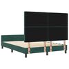 vidaXL Boxspringbett mit Kopfteil Dunkelgr&uuml;n 140 x 190 cm Samt