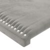 vidaXL Kopfteil mit Ohren Hellgrau 147x23x118/128 cm Samt