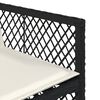 vidaXL 13-tlg. Garten-Essgruppe mit Kissen Schwarz Poly Rattan