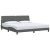 vidaXL Bettgestell ohne Matratze Dunkelgrau 200x200 cm Stoff