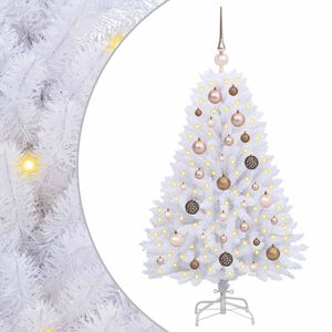 vidaXL K&uuml;nstlicher klappbarer Weihnachtsbaum Wei&szlig; 68 x 68 x 120 cm