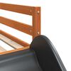 vidaXL Etagenbett mit Rutsche und Gardinen Blau 90x200 cm