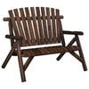 vidaXL Gartenbank 2-Sitzer 119x85x98 cm Massivholz Fichte