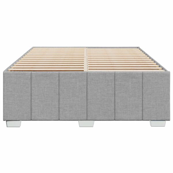 vidaXL Bettgestell ohne Matratze Hellgrau 140x200 cm Stoff