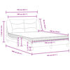 vidaXL Bett mit Matratze "Hvar" Dunkelbraun 140x190 cm Stoff