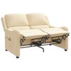 vidaXL 2-Sitzer Massagesessel Creme Stoff
