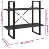 vidaXL B&uuml;cherregal 2 F&auml;cher Grau 80x30x70 cm Holzwerkstoff