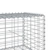 vidaXL Gabione mit Deckel 500x100x50 cm Verzinktes Eisen