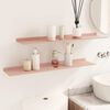 vidaXL Schwebendes Regal 2 pcs Rosa 80 x 18 x 2,5 cm Stahl