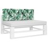 vidaXL Palettenkissen Blattmuster 120x40x12 cm Stoff