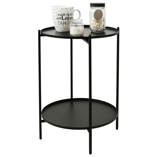 H&S Collection Beistelltisch Metall 50,5 cm Schwarz