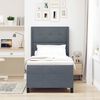 vidaXL Boxspringbett mit Matratze mit LED Dunkelgrau 80 x 200 cm Samt