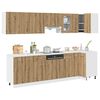 vidaXL 11-tlg. K&uuml;chenschrank-Set Lyon Artisan-Eiche Holzwerkstoff