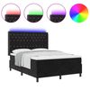 vidaXL Boxspringbett mit Matratze Schwarz 160 x 200 cm Samt
