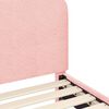 vidaXL Kinderbettgestell mit Kopfteil Rosa 90 x 200 cm Schafstoff