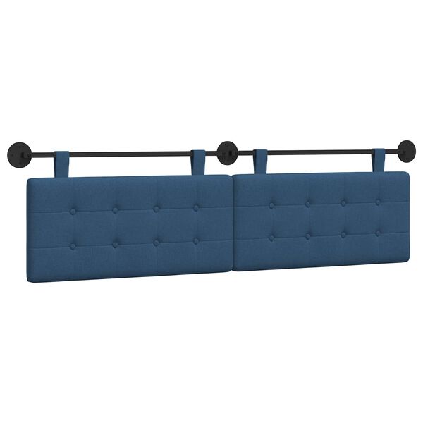vidaXL H&auml;ngevorderseite Wandmontiert Blau 190 x 55 x 5 cm Stoff