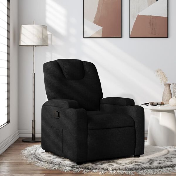 vidaXL Relaxsessel Schwarzer Stoff