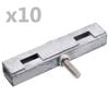 vidaXL U-Mattenverbinder 10 Sets Silbern