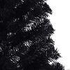 vidaXL K&uuml;nstlicher vorbeleuchteter Weihnachtsbaum Schwarz 240 cm PVC