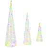 vidaXL Weihnachtsbaum 3 pcs Mehrfarbig 20 x 20 x 80 cm Acryl