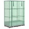 vidaXL Hochbeet mit Gew&auml;chshaus-Aufsatz Rattan-Optik 80x40x123 cm