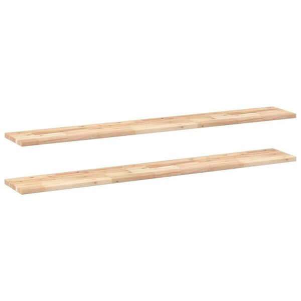 vidaXL Schweberegale 2 Stk. 120x20x2 cm Massivholz Akazie Unbehandelt