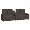 vidaXL Relaxsofa 4-Sitzer mit Getr&auml;nkehalter Braun Stoff