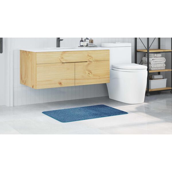 vidaXL Rutschfeste Badmatte Blau 60 x 90 cm PP