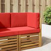 vidaXL Sofakissen f&uuml;r drau&szlig;en 3 pcs Rot Polyester