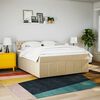 vidaXL Boxspringbett mit Matratze Creme 180x200 cm Stoff