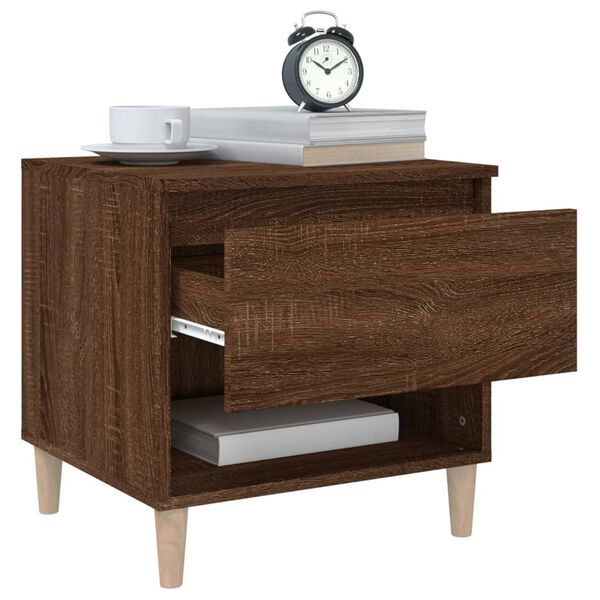 vidaXL Nachttisch Braun Eichen-Optik 50x46x50 cm Holzwerkstoff