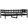 vidaXL Tagesbett Schwarz 90x190 cm Massivholz Kiefer