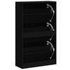 vidaXL Schuhschrank Schwarz 63x24x103 cm Holzwerkstoff