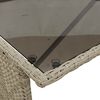 vidaXL 3-tlg. Garten-Essgruppe mit Kissen Hellgrau Poly Rattan