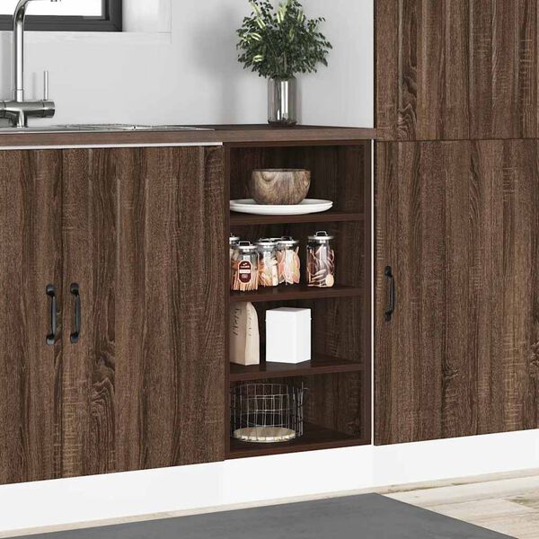 vidaXL Unterschrank Riga Braun Eichen-Optik 40x44,5x81,5 cm Holzwerkstoff