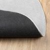 vidaXL Teppich OVIEDO Kurzflor Grau &Oslash; 80 cm