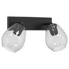 vidaXL Deckenstrahler Schwarz 33 x 13 x 26 cm Glas und Metall