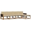 vidaXL Outdoor-Sofagarnitur 5 stk. Natur und Beige