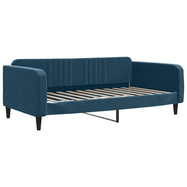 vidaXL Tagesbett Ausziehbar Blau 100x200 cm Samt