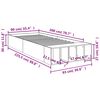 vidaXL Bettgestell Grau Sonoma 90x200 cm Holzwerkstoff